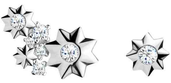 Preciosa Asymetrické hvězdičkové náušnice Orion 5274 00P + 2 měsíce na vrácení zboží