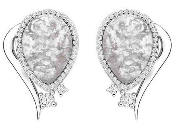 Preciosa Elegantní náušnice Ines Matrix bílé 6111 11 + 2 měsíce na vrácení zboží