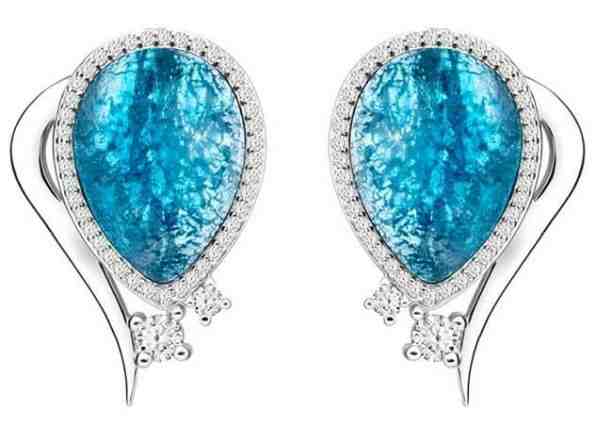 Preciosa Elegantní náušnice Ines Matrix modré 6111 29 + 2 měsíce na vrácení zboží