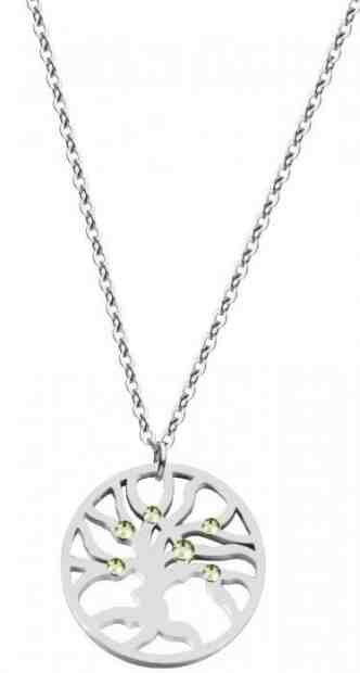 Preciosa Ocelový náhrdelník s krystaly Olive 7335 53 + 2 měsíce na vrácení zboží