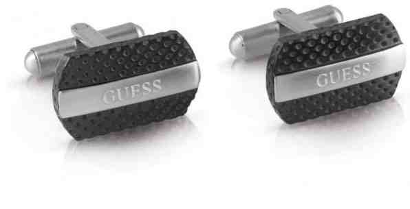Guess Černé manžetové knoflíčky UMC28004 + 2 měsíce na vrácení zboží