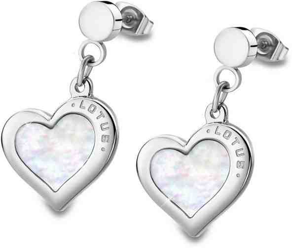 Lotus Style Srdíčkové náušnice s perletí LS2024-4/1 + 2 měsíce na vrácení zboží