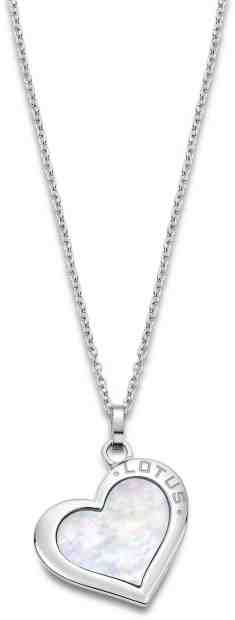 Lotus Style Ocelový náhrdelník s perleťovým srdcem LS2024-1/1 + 2 měsíce na vrácení zboží