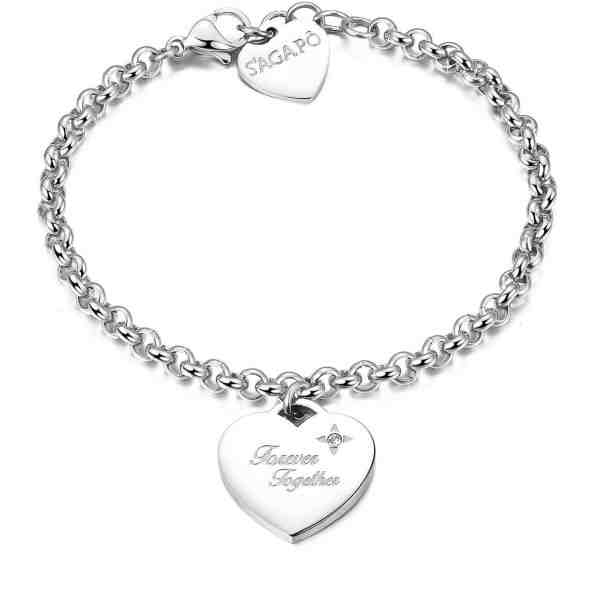 S`Agapõ Ocelový náramek Be My Always Forever Together SBM16 + 2 měsíce na vrácení zboží