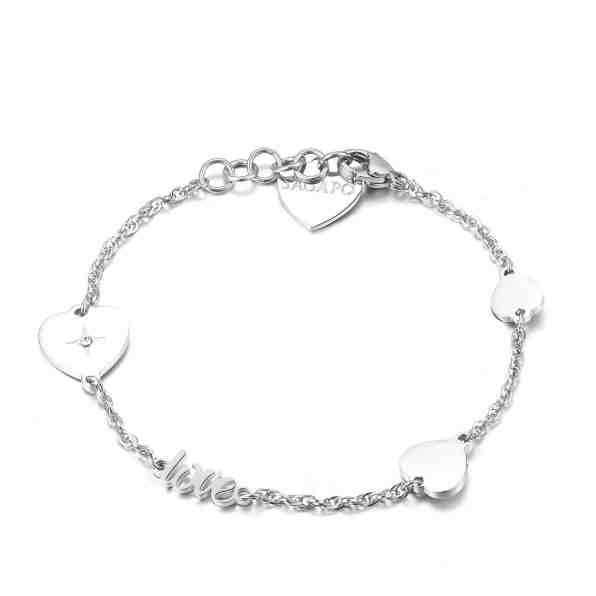 S`Agapõ Ocelový náramek se srdíčky Fancy Love SFC13 + 2 měsíce na vrácení zboží