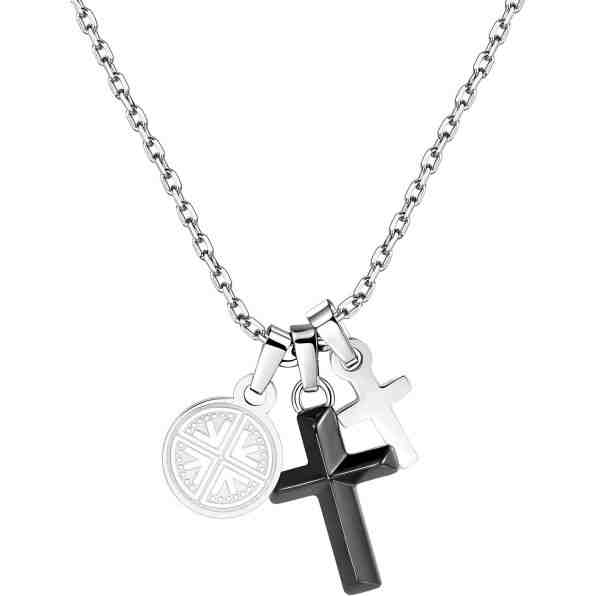 S`Agapõ Pánský náhrdelník s křížky Indie SIN01 + 2 měsíce na vrácení zboží