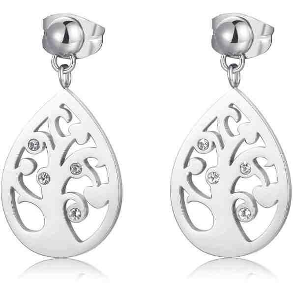 S`Agapõ Ocelové náušnice se stromem Rugiada SRU23 + 2 měsíce na vrácení zboží