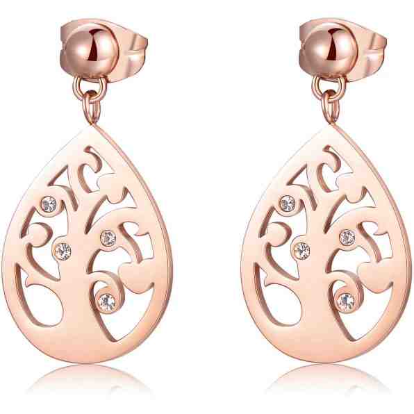 S`Agapõ Ocelové náušnice se stromem Rugiada SRU24 + 2 měsíce na vrácení zboží