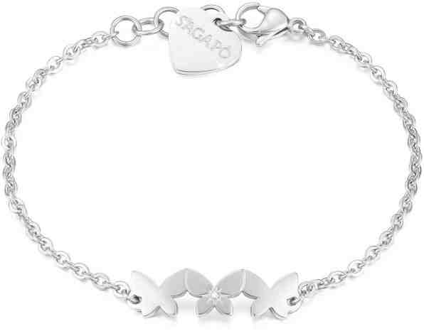 S`Agapõ Ocelový náramek s motýlky Trio SRI14 + 2 měsíce na vrácení zboží