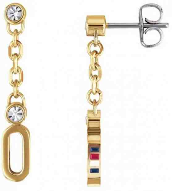 Tommy Hilfiger Pozlacené náušnice s krystaly TH2780089 + 2 měsíce na vrácení zboží