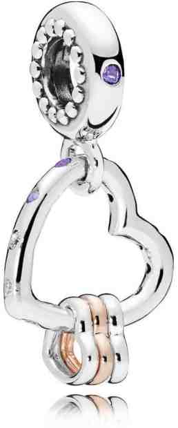 Pandora Stříbrný srdíčkový přívěsek 787247NLCMX + 2 měsíce na vrácení zboží