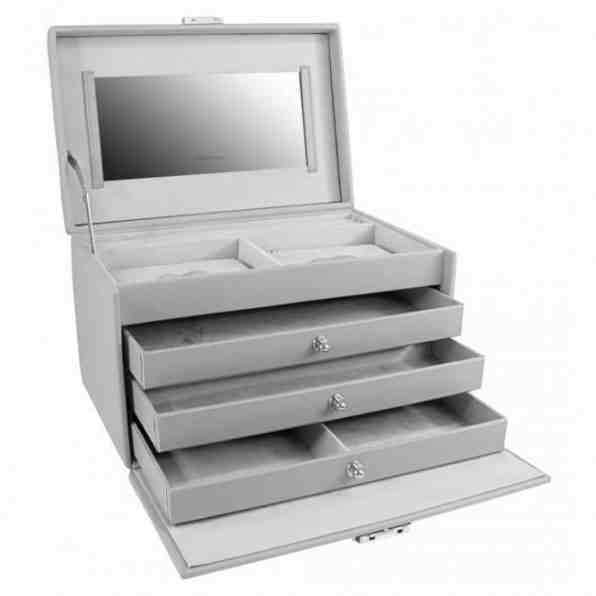 Friedrich Lederwaren Šperkovnice světle šedá Jolie 23256-90 + 2 měsíce na vrácení zboží