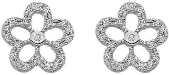 Hot Diamonds Stříbrné náušnice s pravými diamanty Daisy DE583 + 2 měsíce na vrácení zboží