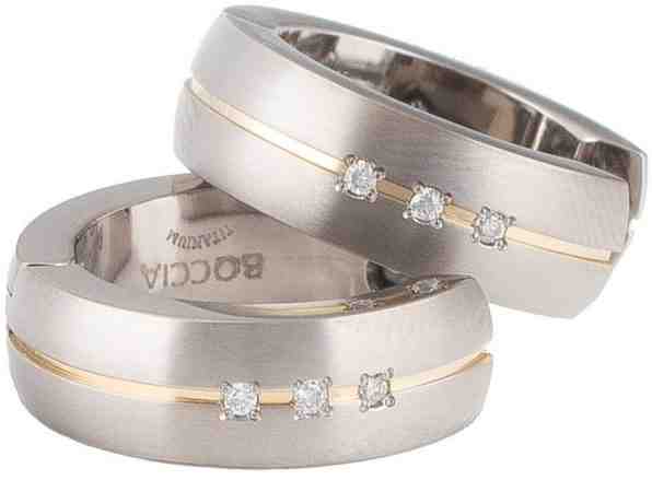 Boccia Titanium Pozlacené titanové náušnice s diamanty 0539-10 + 2 měsíce na vrácení zboží