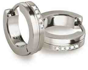 Boccia Titanium Titanové náušnice s diamanty 0510-11 + 2 měsíce na vrácení zboží