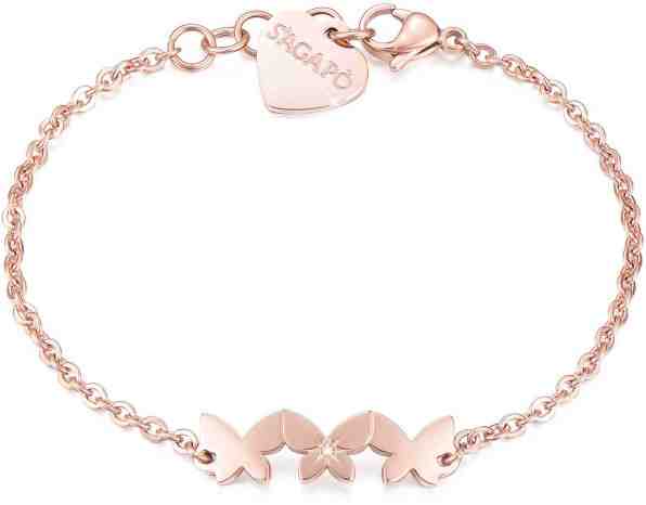 S`Agapõ Ocelový náramek s motýlky Trio SRI17 + 2 měsíce na vrácení zboží