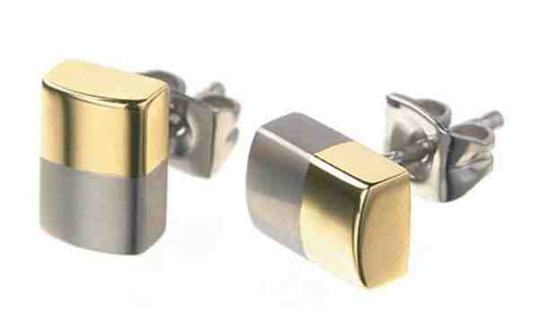 Boccia Titanium Pozlacené titanové náušnice 0509-03 + 2 měsíce na vrácení zboží