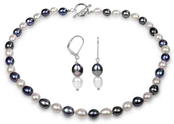 JwL Luxury Pearls Zvýhodněná perlová souprava šperků JL0500 a JL0501 (náušnice, náhrdelník) + 2 měsíce na vrácení zboží