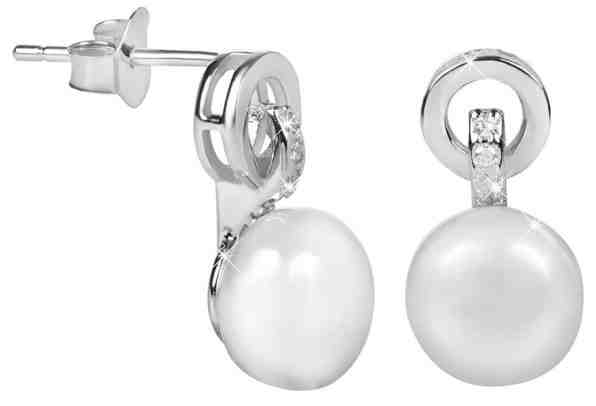 JwL Luxury Pearls Náušnice s bílou pravou perlou JL0503 + 2 měsíce na vrácení zboží