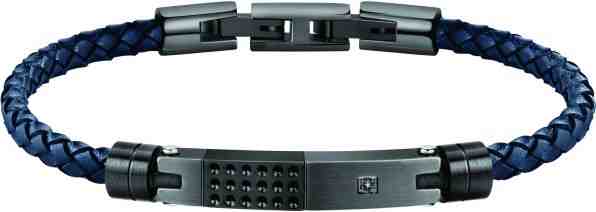 Morellato Pánský modrý kožený náramek Moody SQH21 + 2 měsíce na vrácení zboží