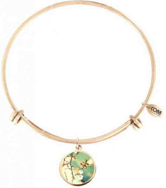 CO88 Pozlacený ocelový náramek s rozkvetlým přívěskem 860-180-011029-0000 + 2 měsíce na vrácení zboží