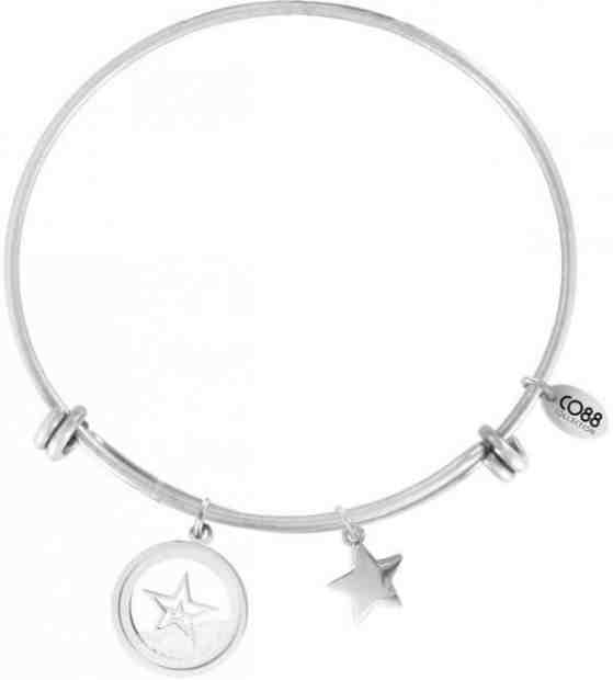 CO88 Ocelový náramek s hvězdičkami 860-180-012072-0000 + 2 měsíce na vrácení zboží