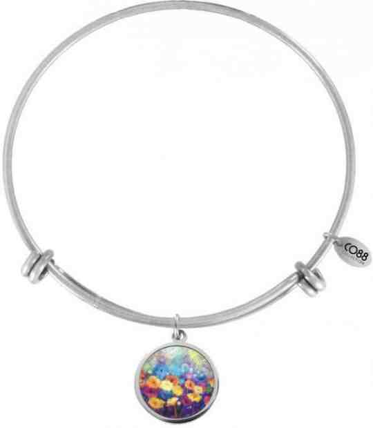 CO88 Ocelový náramek s rozkvetlým přívěskem 860-180-011028-0000 + 2 měsíce na vrácení zboží