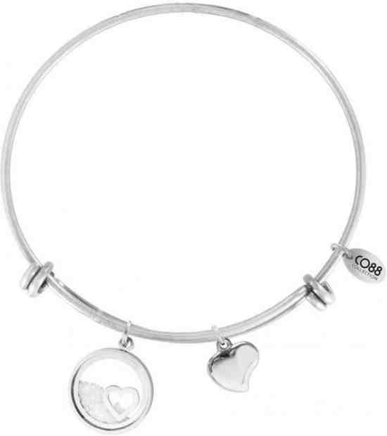 CO88 Ocelový náramek se srdíčky 860-180-012066-0000 + 2 měsíce na vrácení zboží