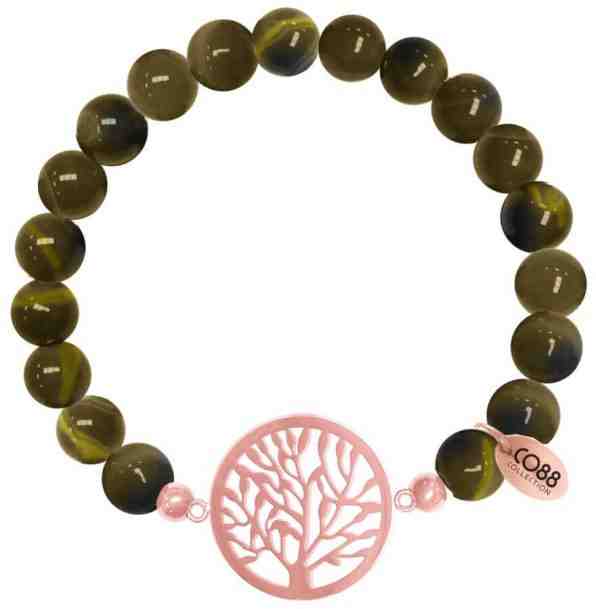 CO88 Náramek z tygřích ok zdobený stromem života 865-180-080019-0000 + 2 měsíce na vrácení zboží