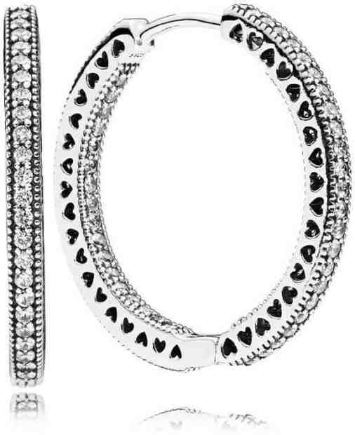 Pandora Třpytivé náušnice kruhy 296319CZ + 2 měsíce na vrácení zboží