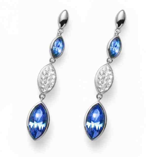 Oliver Weber Náušnice s krystaly Concept 22802 BLU + 2 měsíce na vrácení zboží