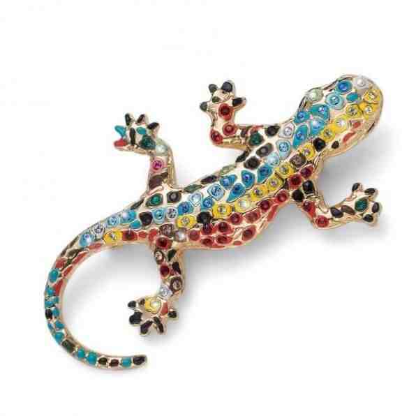 Oliver Weber Pozlacená brož s krystaly Gaudí Drac 58045G + 2 měsíce na vrácení zboží