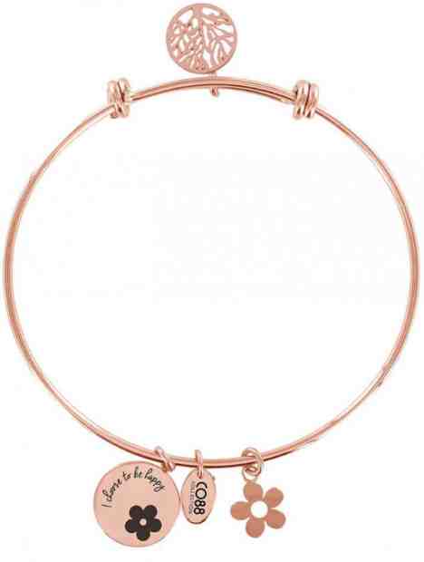 CO88 Ocelový náramek s kvítky 860-180-011003-0000 + 2 měsíce na vrácení zboží