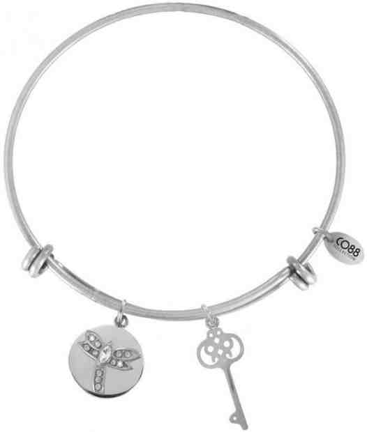 CO88 Ocelový náramek s vážkou a klíčem 860-180-020009-0000 + 2 měsíce na vrácení zboží