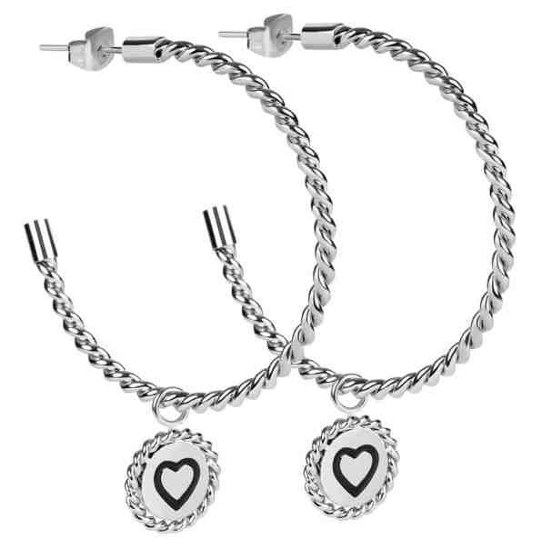 Morellato Půlkruhové náušnice se srdíčkem Cerchi SAKM57 + 2 měsíce na vrácení zboží