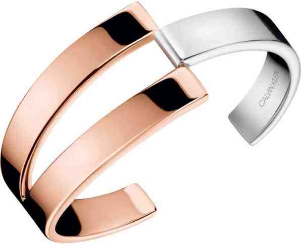Calvin Klein Pevný bicolor náramek Truly KJ8JPF20010 5,4 x 4,3 cm - XS + 2 měsíce na vrácení zboží