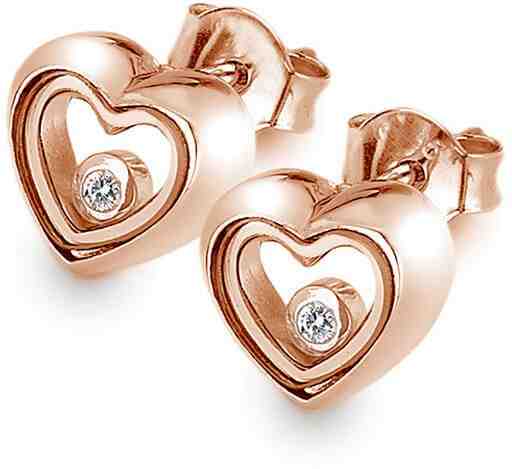 Hot Diamonds Růžově zlacené náušnice Anais AE014 + 2 měsíce na vrácení zboží