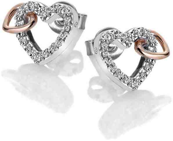 Hot Diamonds Třpytivé náušnice s pravým diamantem Flora DE606 + 2 měsíce na vrácení zboží