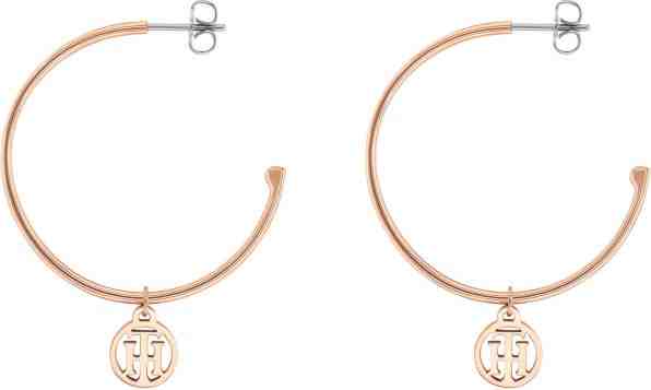 Tommy Hilfiger Bronzové náušnice kruhy s přívěskem TH2780024 + 2 měsíce na vrácení zboží