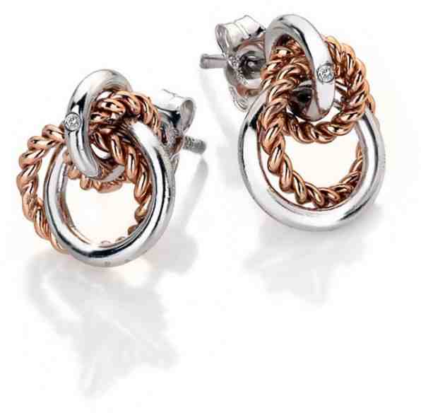 Hot Diamonds Stříbrné náušnice s pravým diamantem Jasmine RG DE611 + 2 měsíce na vrácení zboží