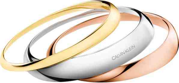 Calvin Klein Luxusní sada tří pevných náramků Groovy KJ8QDD30010 5,8 x 4,6 cm - S + 2 měsíce na vrácení zboží