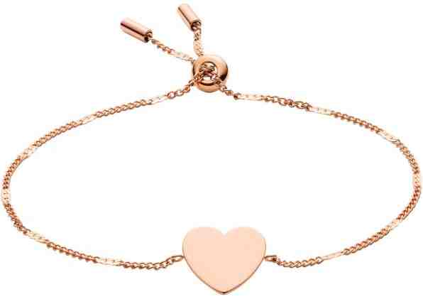 Fossil Bronzový náramek se srdíčkem JF02965791 + 2 měsíce na vrácení zboží