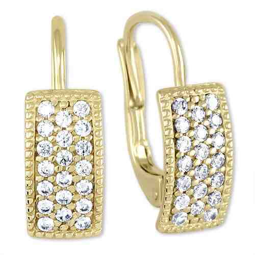 Brilio Krásné náušnice ze žlutého zlata 239 001 00679 + 2 měsíce na vrácení zboží