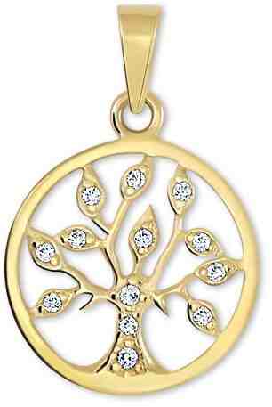 Brilio Zlatý přívěsek Strom života s krystaly 249 001 00442 + 2 měsíce na vrácení zboží
