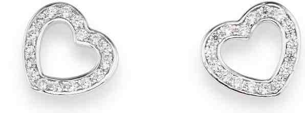 Amen Originální stříbrné náušnice se zirkony Love EHES + 2 měsíce na vrácení zboží
