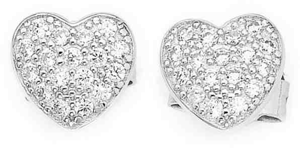 Amen Originální stříbrné náušnice se zirkony Love EH + 2 měsíce na vrácení zboží