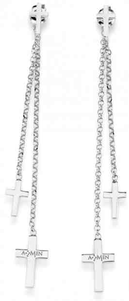 Amen Originální stříbrné náušnice Pray, Love ORLCCB + 2 měsíce na vrácení zboží