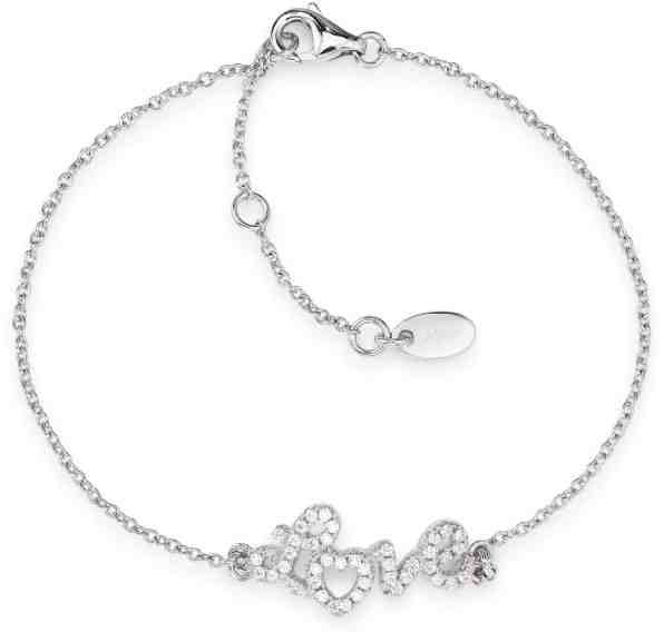 Amen Originální stříbrný náramek se zirkony Love BRLO + 2 měsíce na vrácení zboží