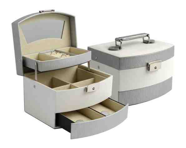 JK Box Krémovo-šedá šperkovnice SP-934/A20/AG + 2 měsíce na vrácení zboží