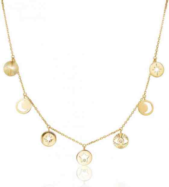 Brosway Pozlacený náhrdelník s krystaly Chant BAH02 + 2 měsíce na vrácení zboží